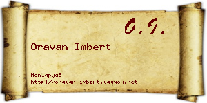 Oravan Imbert névjegykártya